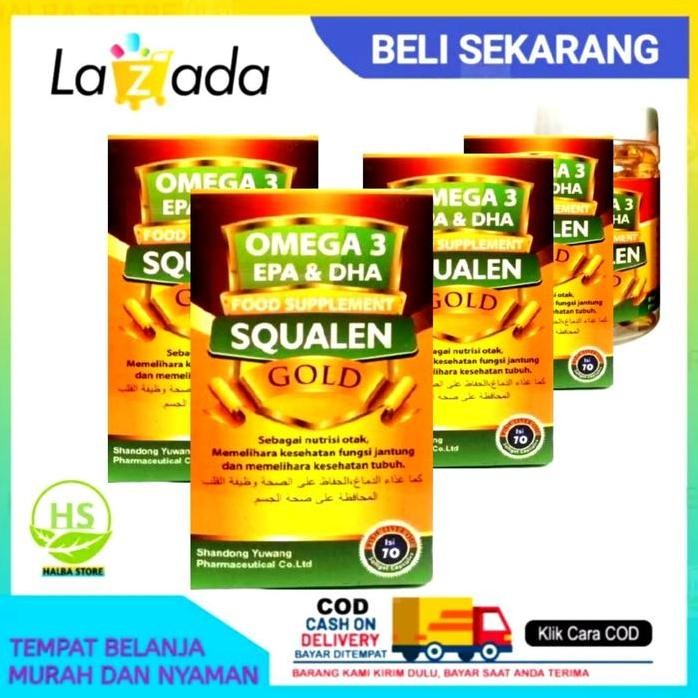 

Terlaris New Paket 4 Botol Omega 3 Squalen Gold Aljazira Minyak Ikan Plus Fish Oil Vitamin Otak Anak - 70 Softgel - Vitamin Otak Anak - Omega 3 Squalen Gold Aljazira Minyak Ikan Plus Fish Oil Vitamin Otak Anak B King - - Vitamin Otak Anak Autis -Vitamin
