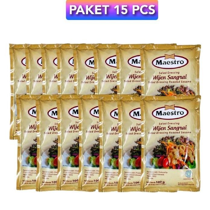 

Terlaris Maestro Salad Dressing Wijen Sangrai 100 G X 15 Sachet Selai Bahan Salad Maestro Halal Pumpkin Dressings & Spreads Jams