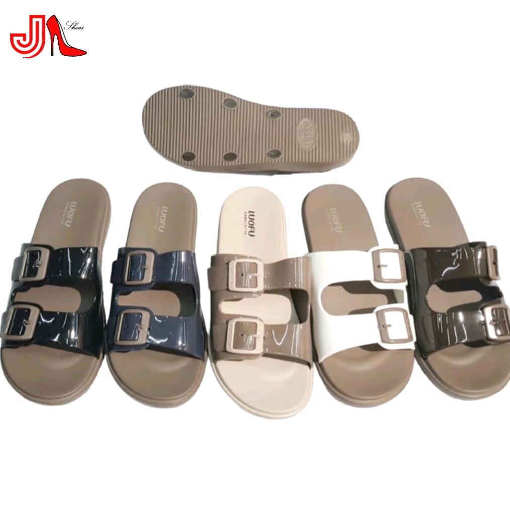 LUOFU E7188-SMT5W Sandal Selop Karet Ban Dua Gesper