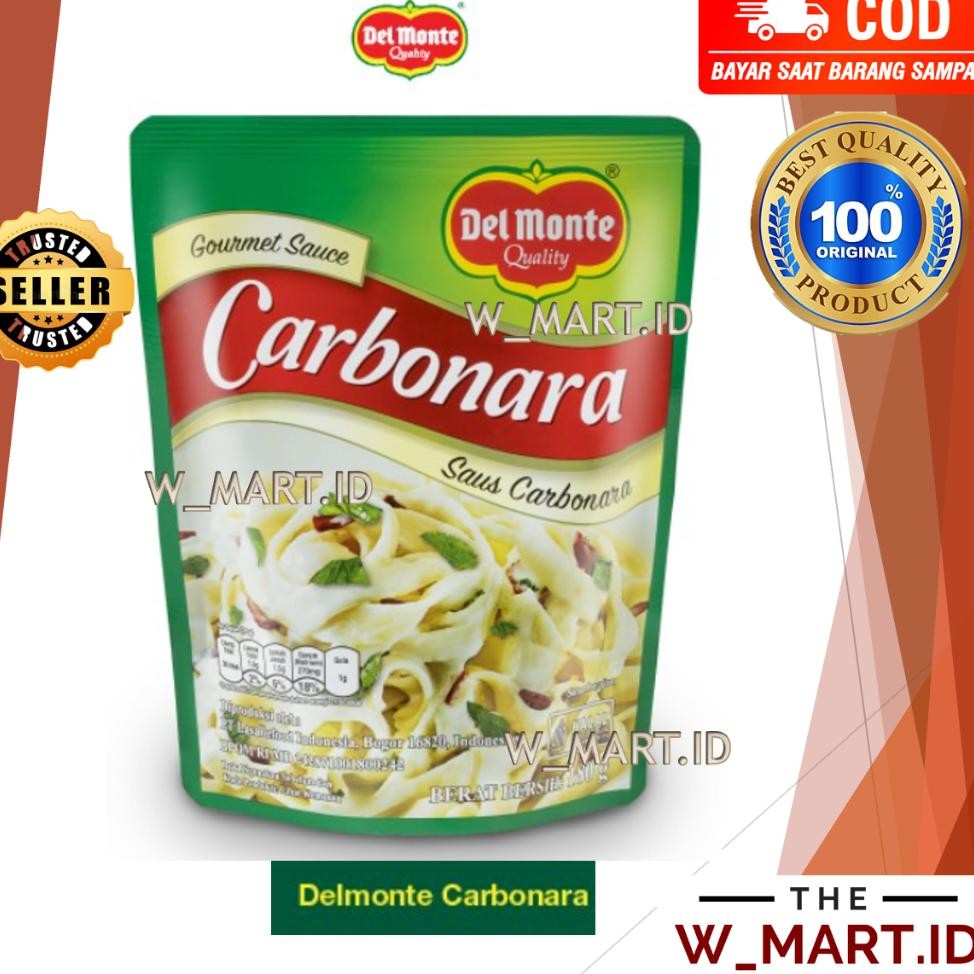 

Delmonte Au Paghetti Carbonara Arbonara Au Putih Pata Pouch 180 Gr