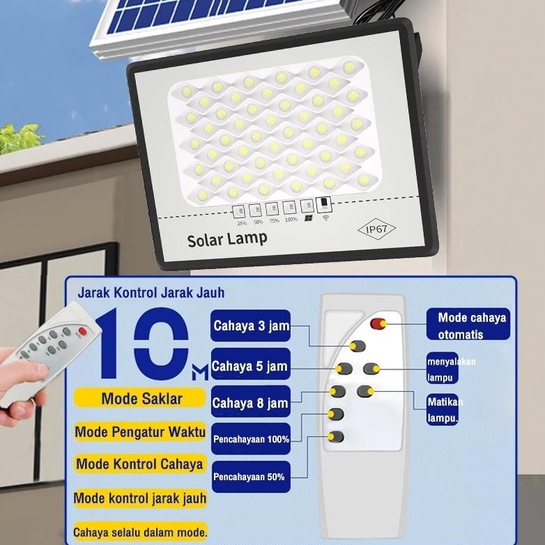 HJK Beli 1 gratis 1PHILIPS Lampu tenaga surya 2000W Lampu solar panel Lampu sorot solar cell lampu o
