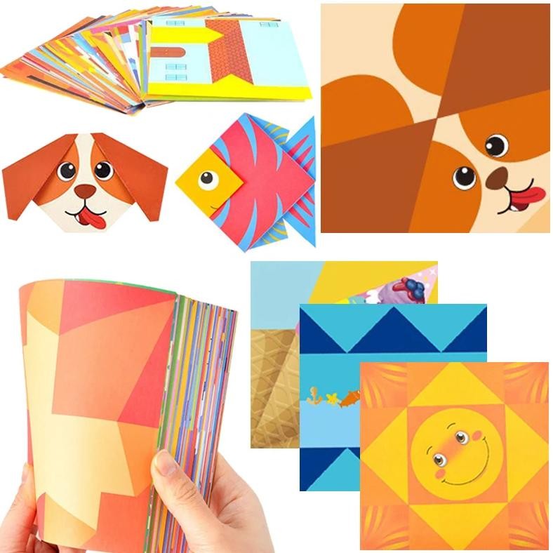 

54 Pcs Creative Diy Origami Papers Colorful Animal Life Art Class Handmade Materials Family Fun Birthday Party Gift Boy Girl Zyf