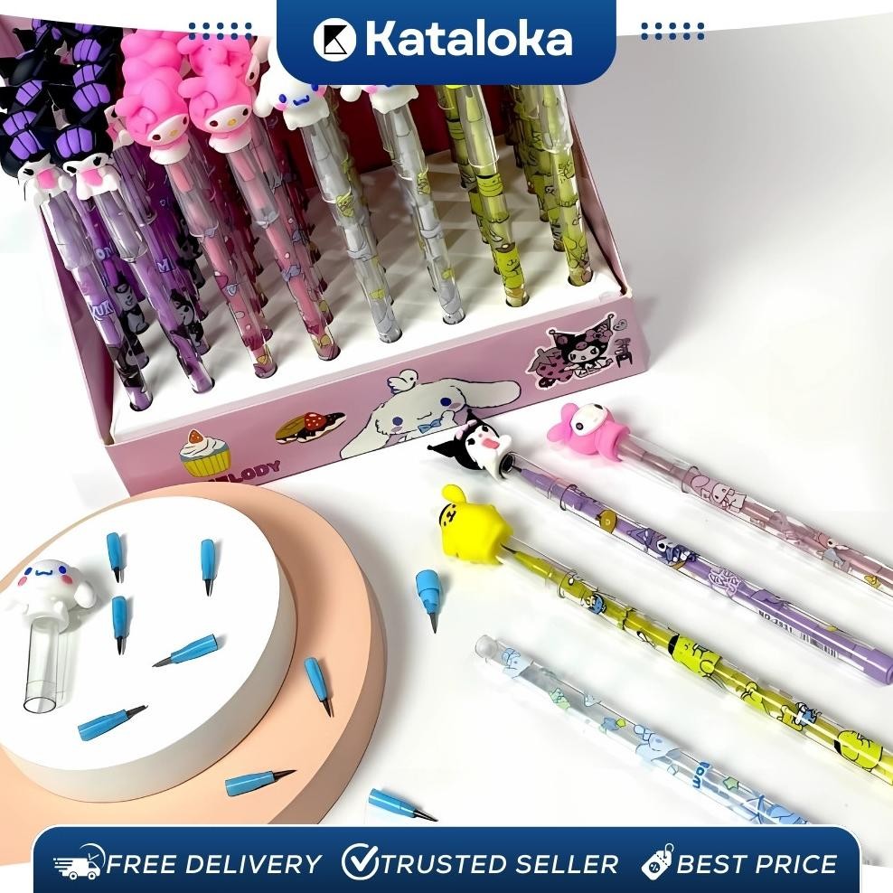 

RB GROSIR!!! (48pcs) pensil lantu susun/pensil susun karakter/pensil cabut/LANTU 1 BOX BESAR KARAKTER