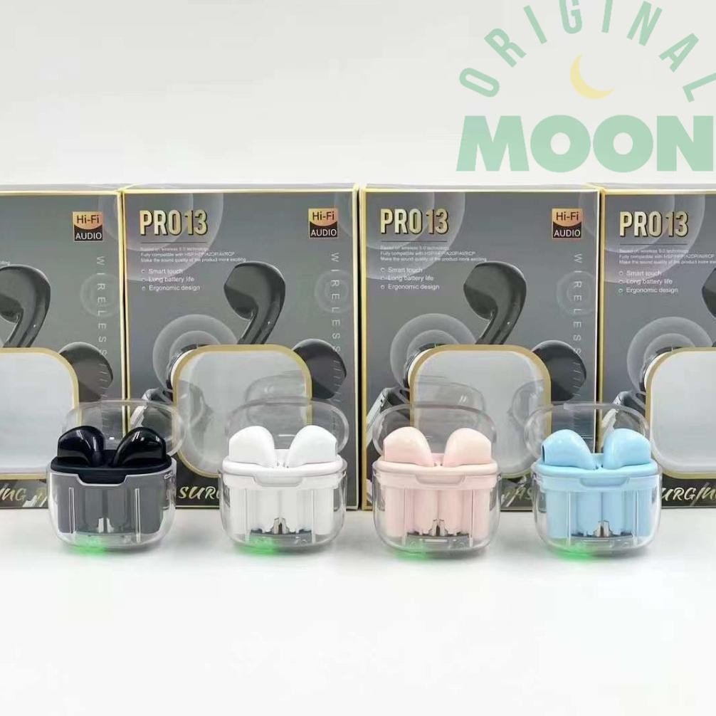 Terlaris Jokade Headset Bluetooth Nirkabel Tws  Pro13 Transparan, Headphone Hifi Subwoofer 5.3, Earp
