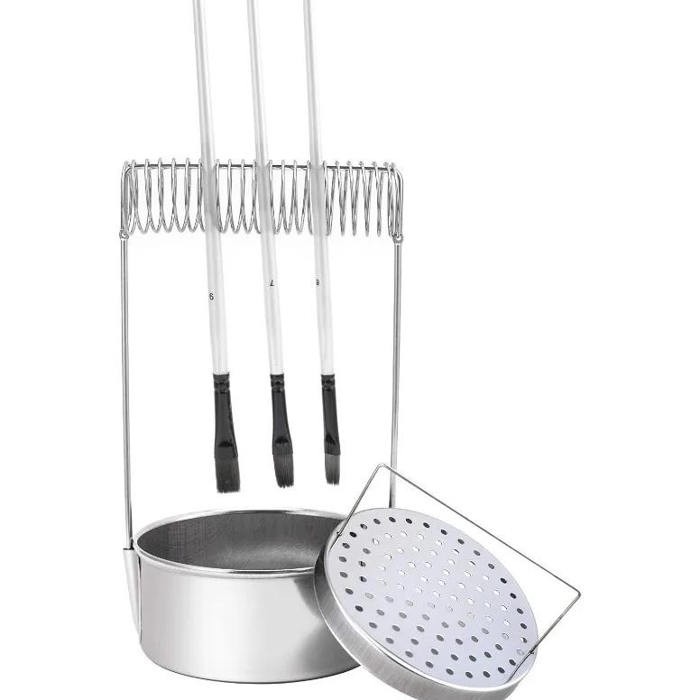 

1Pc Portable Artist Brush Washer,Stainless Steel Paint Brush Cleaner With Wash Tank, Removable Screen And Brush Holder
