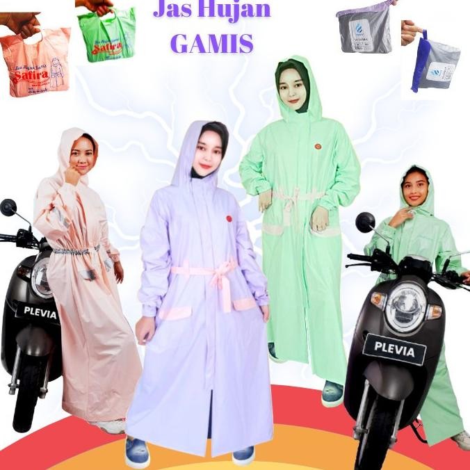 Jas Hujan Gamis Mantel Mantol Jas Hujan Wanita Hijab Muslimah Syari