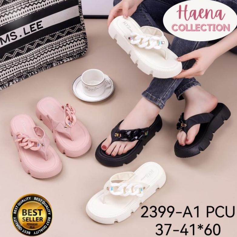 [Haena.Collection] Sandal Jepit Rantai Veyya Casual Trendy Terbaru 2399-A1
