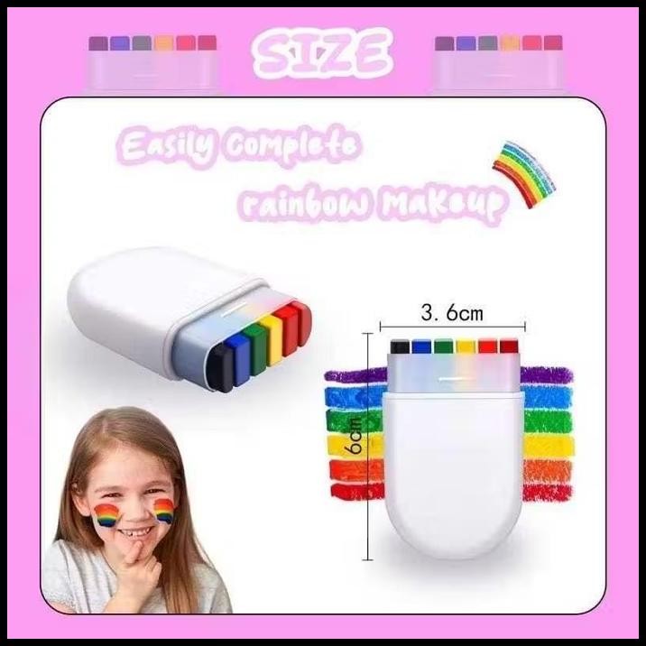 6 Warna Face Painting Make Up Rainbow Cat Wajah Painting Wajah Face Body Painting Palette Wajah Body