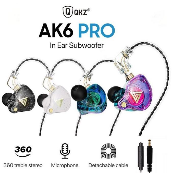 Earphone Qkz Ak6 Pro Berat Dengan Bass Demam Hifi Cocok Untuk Ponsel Dan Komputer Apple Huawei Vivo 