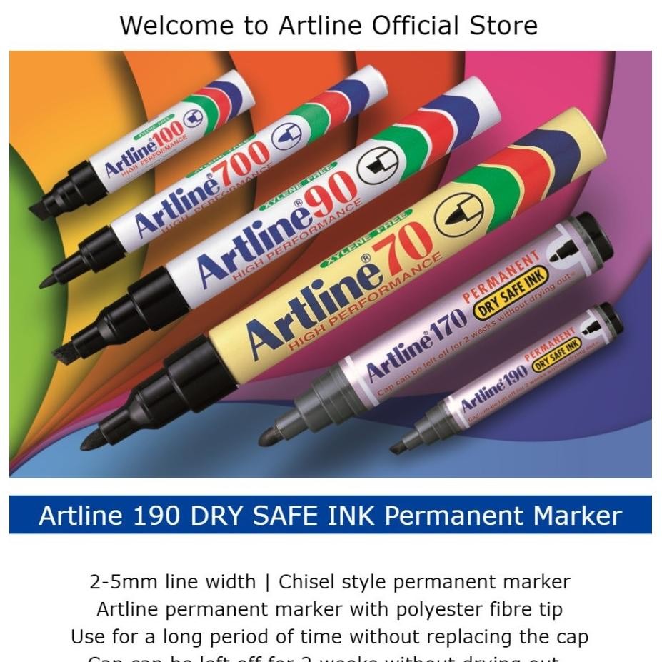 

RB Spidol Artline Permanent Clix Marker Ek-73 Tahan Air