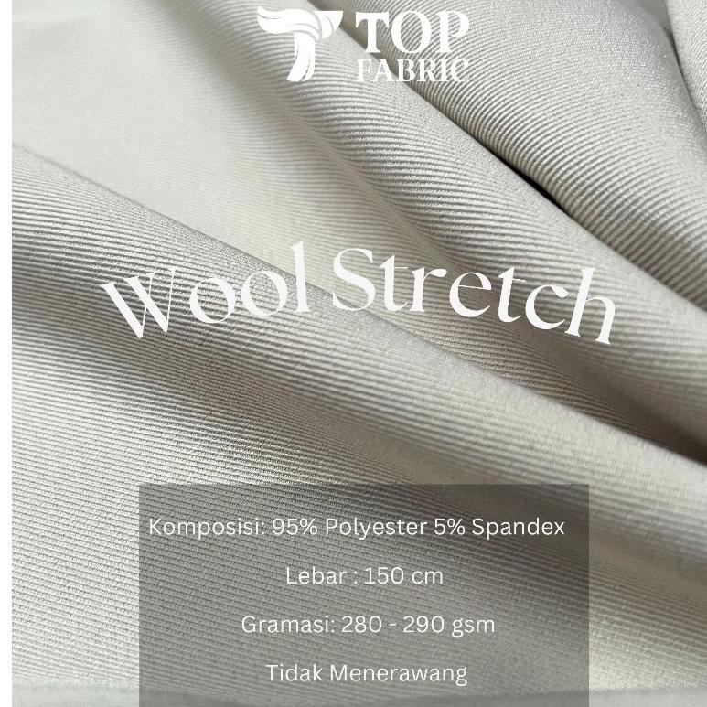 SY Kain Wool Stretch Bahan Celana Formal Tebal 0.5 Meter