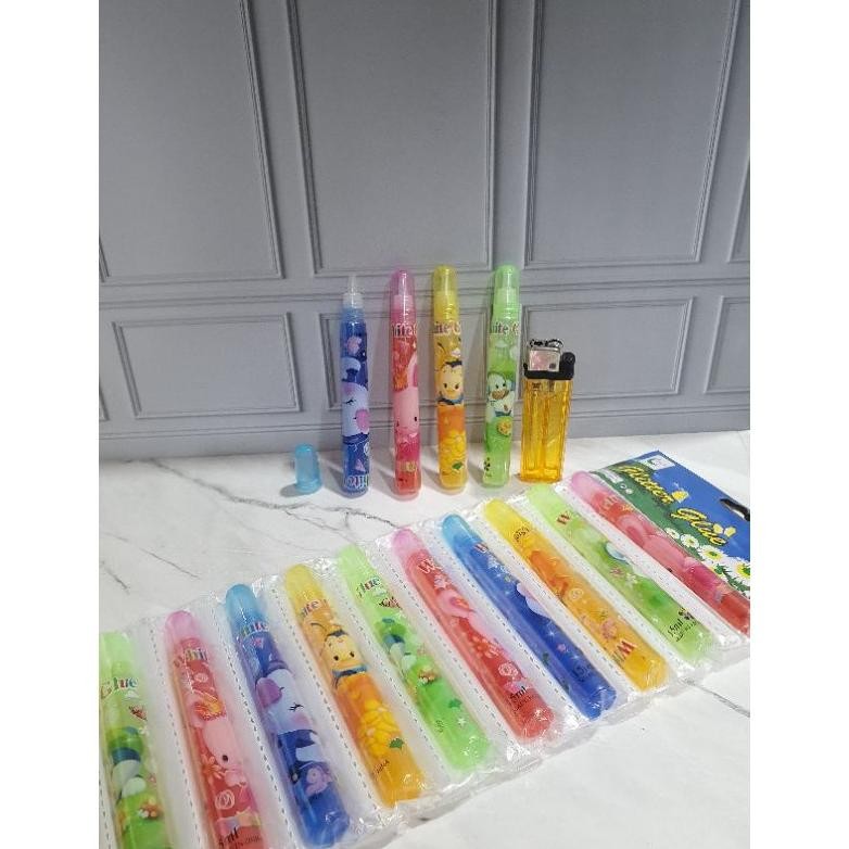 

''Terlaris" Lem Biasa Atau Gliter Renceng Isi 12Pc /Lem Laba-Laba/Lem / Mainan Murah