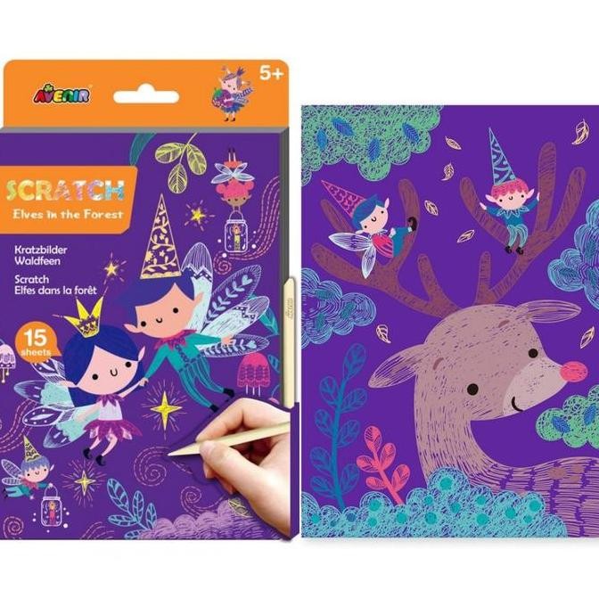 

Mainan Kreatif Avenir A5 Scratch Book Elves Forest atau Under the Sea