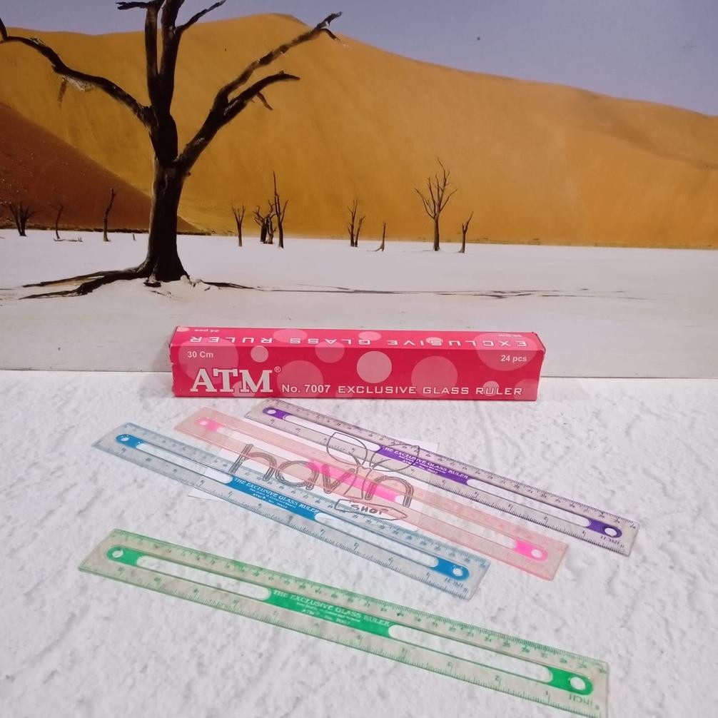 

''Terlaris" (1 Pc) Penggaris 30 Cm Bening Garisan Ruler Atm Murah