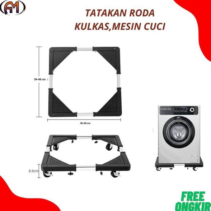 Roda Kulkas Roda Mesin Cuci 1 tabung Tatakan Kulkas Kaki Mesin Cuci