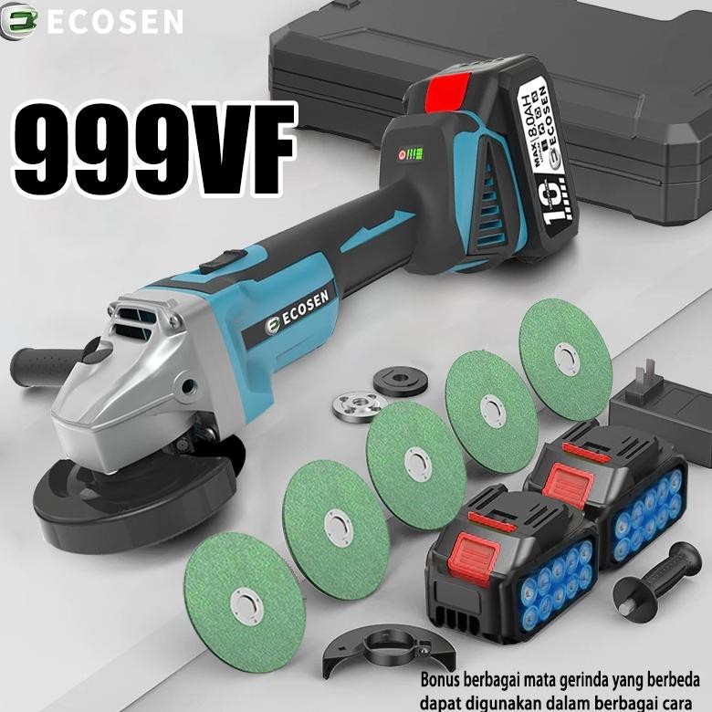 ECOSEN Gerinda Baterai Gerinda Cordless Gerinda Cas Gerinda Tangan Baterai Angle Grinder Gerinda tan