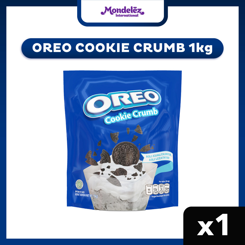 

Oreo Biskuit Cookie Crumb Pouch 1kg, Untuk memasak Kue dan Roti dengan mudah