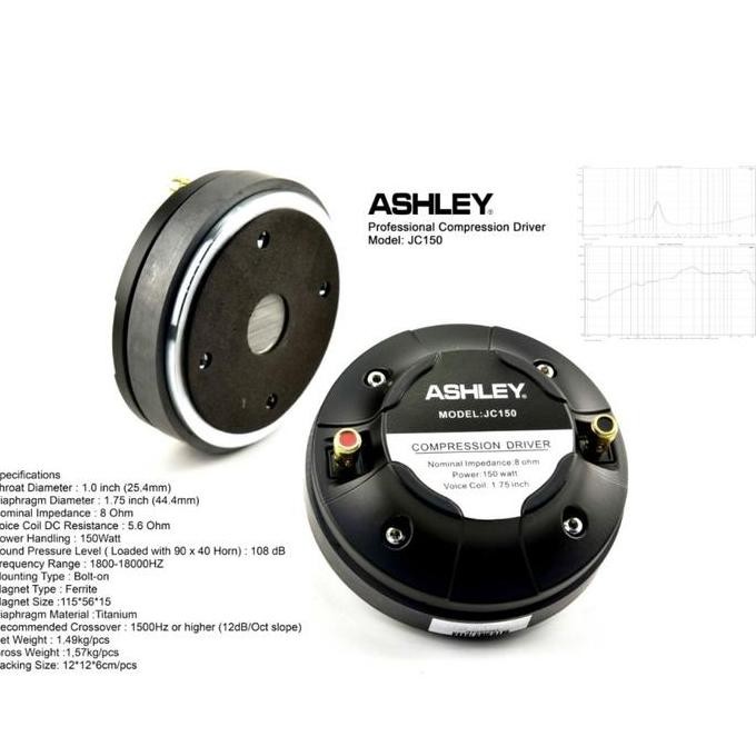 Tweeter Magnet Ashley Jc150 / Driver Tweeter Ashley Jc 150 Original New Stok
