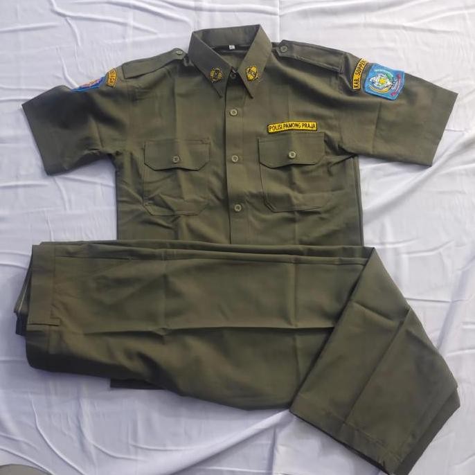 kemeja stelan pdh pol pp,seragam pdh pol pp