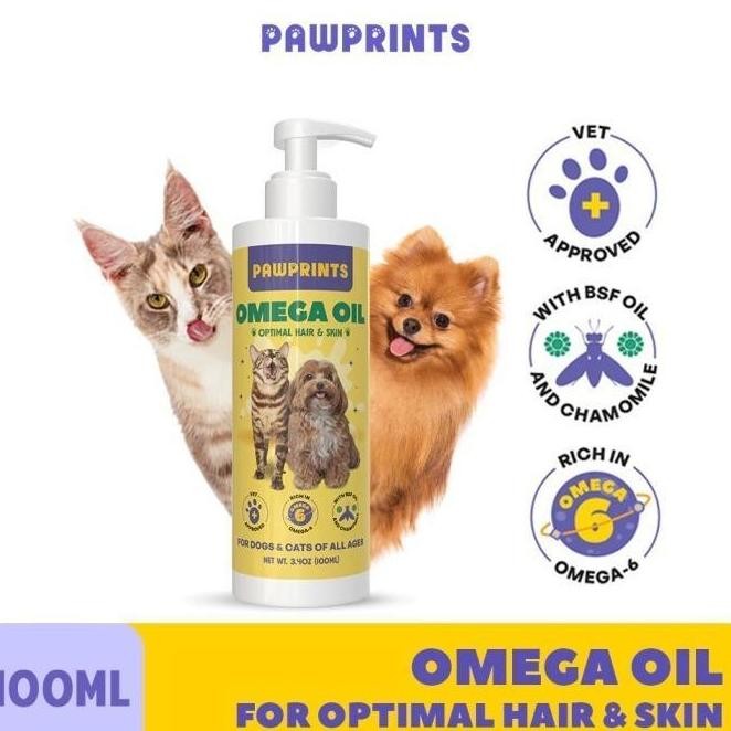 Terlaris Pawprints Omega Oil 100Ml Omega Oil Untuk Kucing Dan Anjing Bukan Minyak Ikan Bsf Oil For D