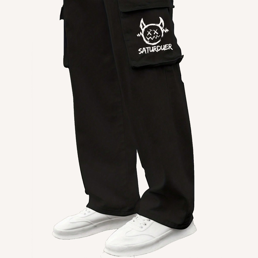 Synthesis Expertise Celana panjang Cargo Bahan Fleece Saturduer Cargo Fleece Long Pants