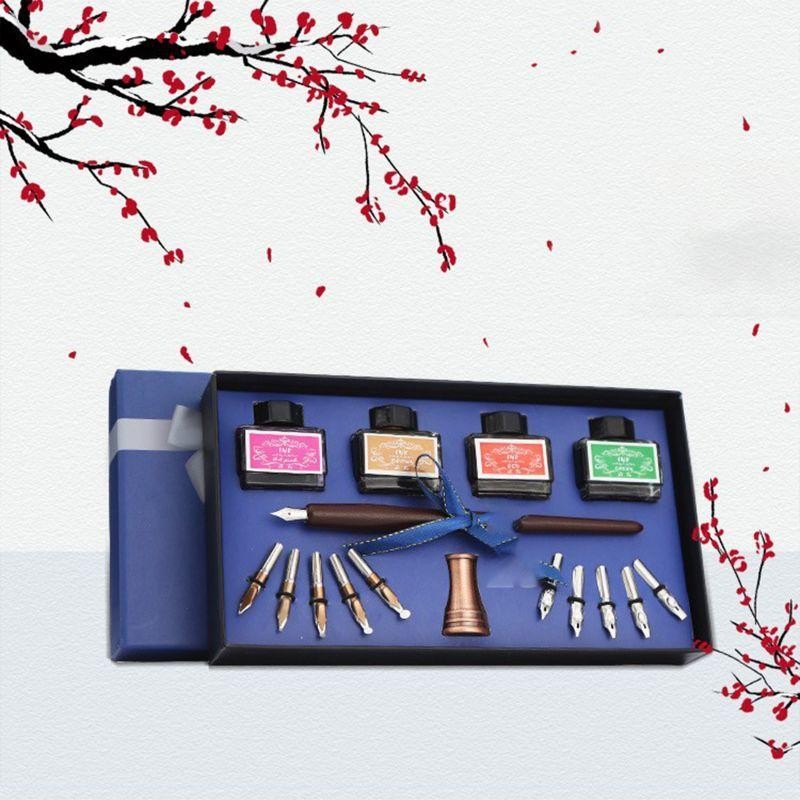 

Ink Pen Pena Celup Kaligrafi Calligraphy Pen Fountain Kaligrafi Stainless Refill Tinta Inks Pen Stand