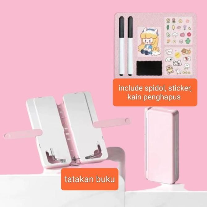 

K002 Kotak Pensil Lipat Multifungsi / Tempat Pensil Serbaguna Dengan Papan Tulis Dan Tatakan Buku / Pencil Case Anak Sekolah TK SD Stationery TL