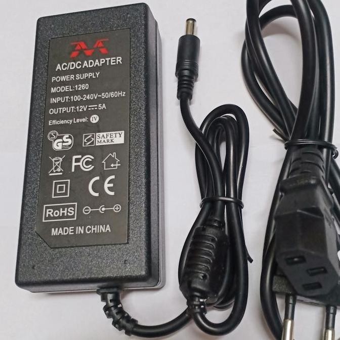 ADAPTOR AC 12V 5A CCTV DVR SPRAYER AIR POMPA ANGIN DC 12 VOLT 5 AMPERE