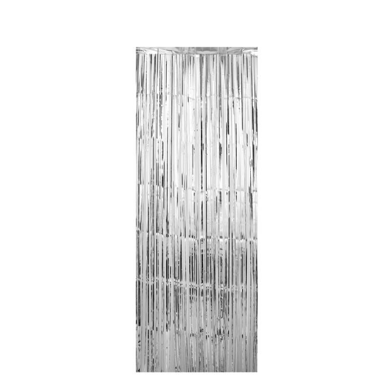 Tirai Pesta Tirai Rumbai Foil Panjang 2M Tirai Foil Backdrop Tirai Foil Dekorasi Pesta Pernikahan