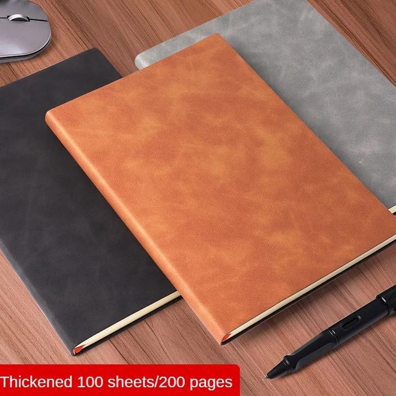 

Thickened A5 Leather Book Skin Feeling Fashion Notepad In Stock Diary Learning Notebook Wholesale Business Office Stationery
