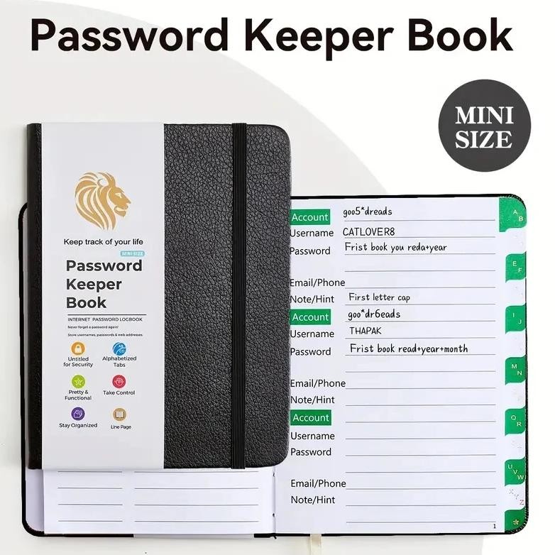 

Password Keeper Book With Alphabetical Tabs Notebook Notepad Diary Notebooks Writing Pads Office School Supplies