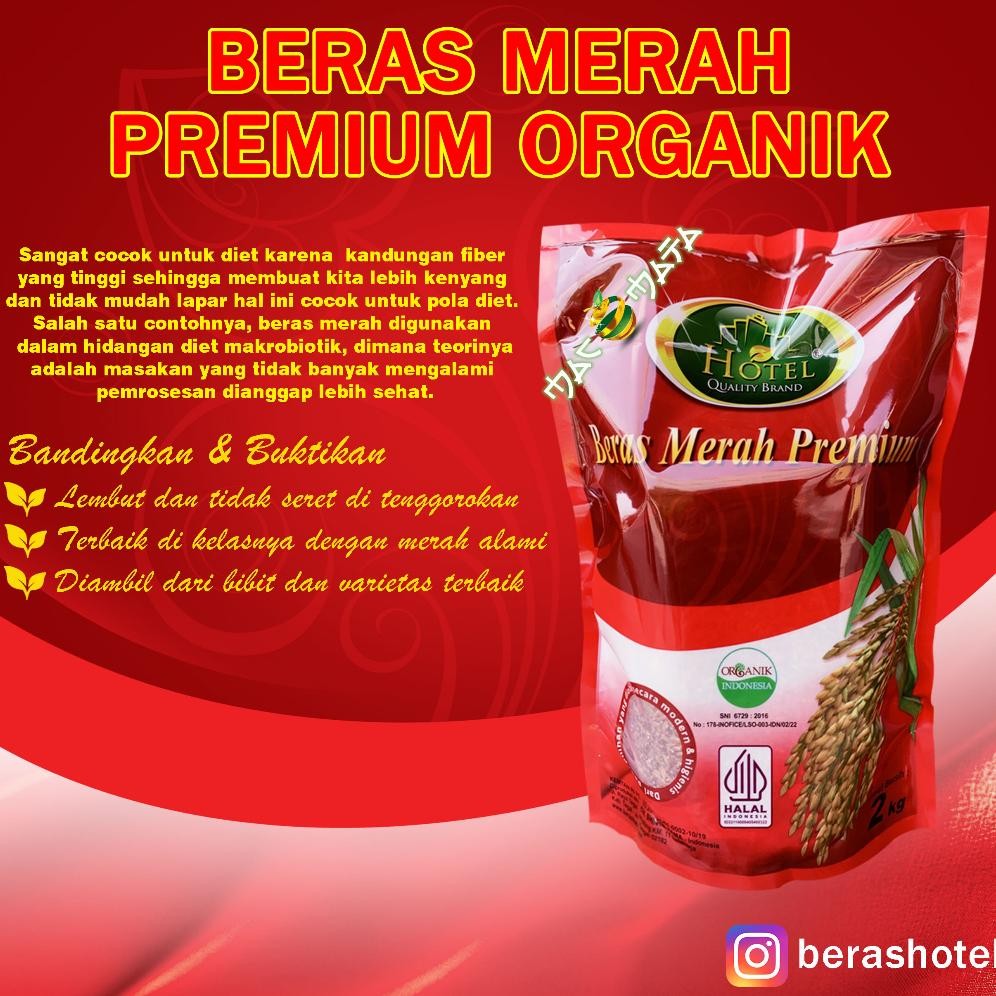 

Beras Merah HOTEL 2 kg - Beras Merah Organik - Beras Organik Merah - Beras Hotel Organik Merah - Hotel Beras Organik 2kg