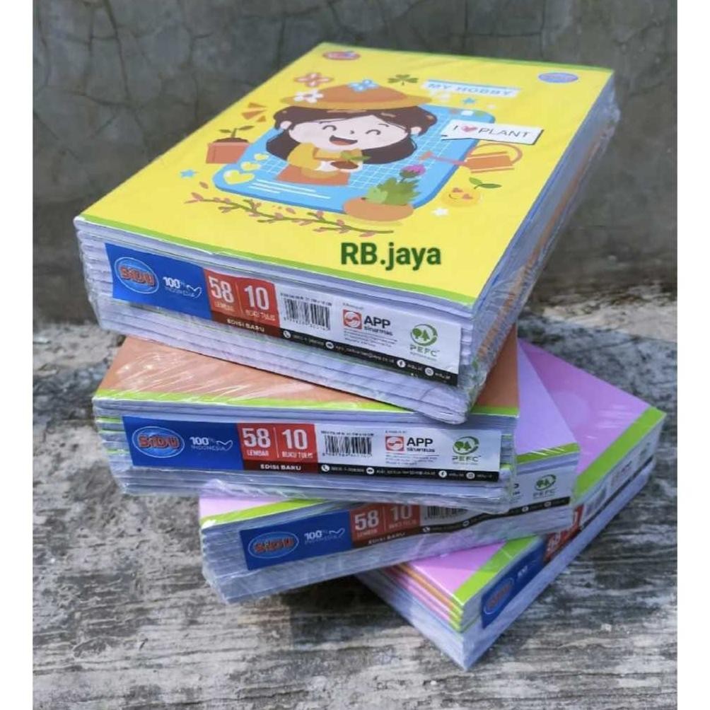 

READY STOCK BUKU TULIS SIDU 58 || BUKU SIDU 1PAK(10pcs) / Buku Tulis Sido 58 Lembar 1 Pack