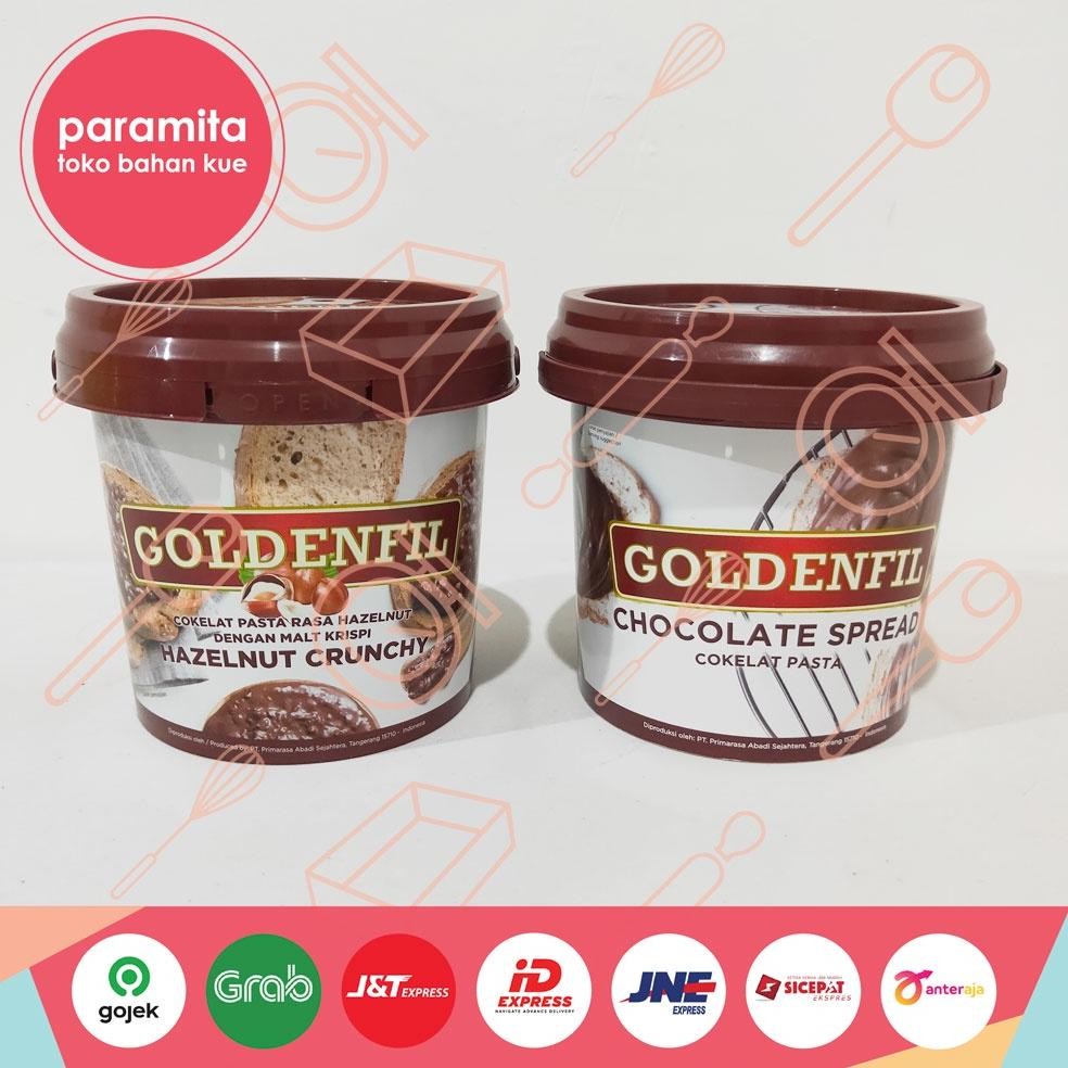 

Goldenfill Selai Cokelat / Tiramisu / Green Tea / Cheese / Strawberry / Blueberry / Milk Crunchy 1kg