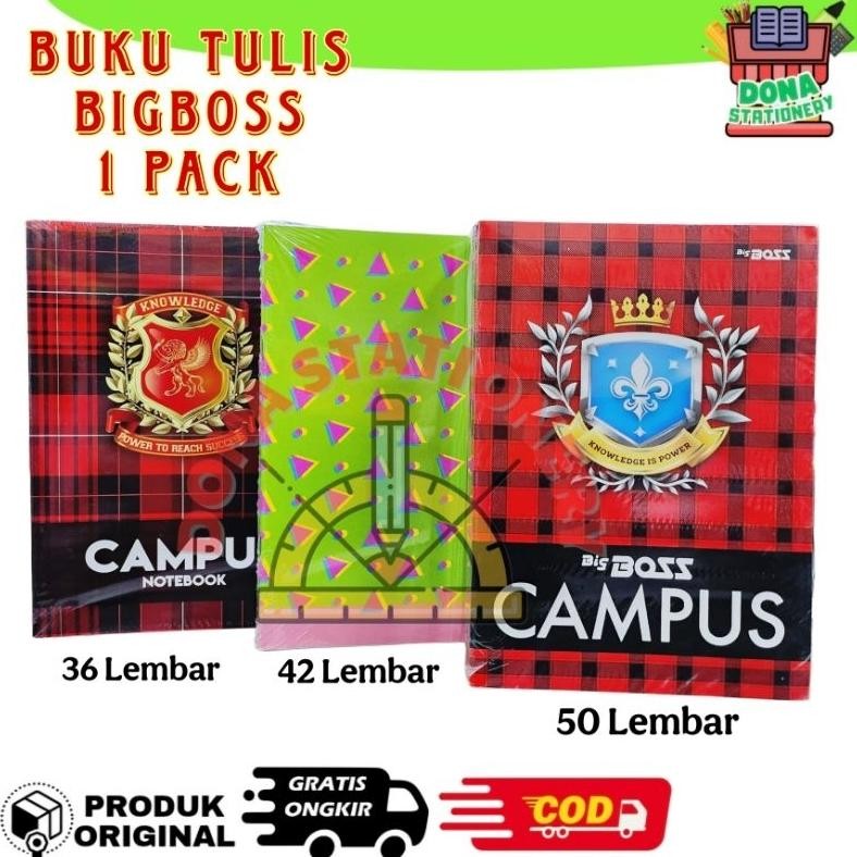 

READY STOCK [ PACK ] Buku Tulis BIG BOSS CAMPUS 50 LEMBAR | 36 LEMBAR | 42 LEMBAR | Buku TULIS BIGBOSS