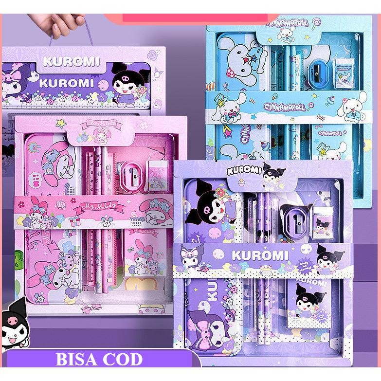 

READY STOK 7 in 1 Stationery Set Sanrio / Kotak Pensil Anak / Alat Tulis Set Karakter Kuromi / Kado Anak ATK Siap kirim