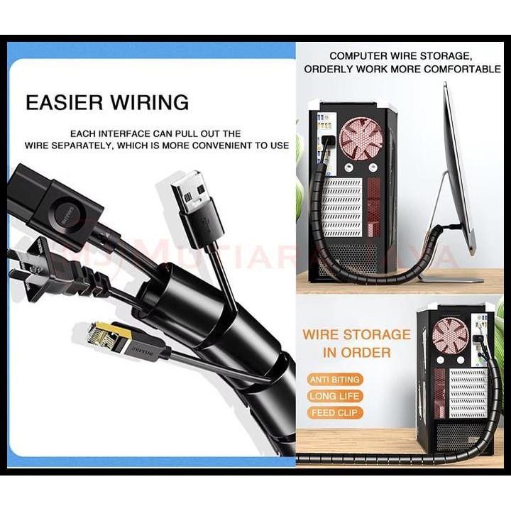 

Furni Selang Kabel Spiral Ties Fleksible Wire Tube Komputer Organizer Terlaris