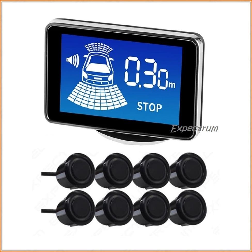 Sensor Parkir Mobil Depan Belakang 8 Sensor + LED Display Meter