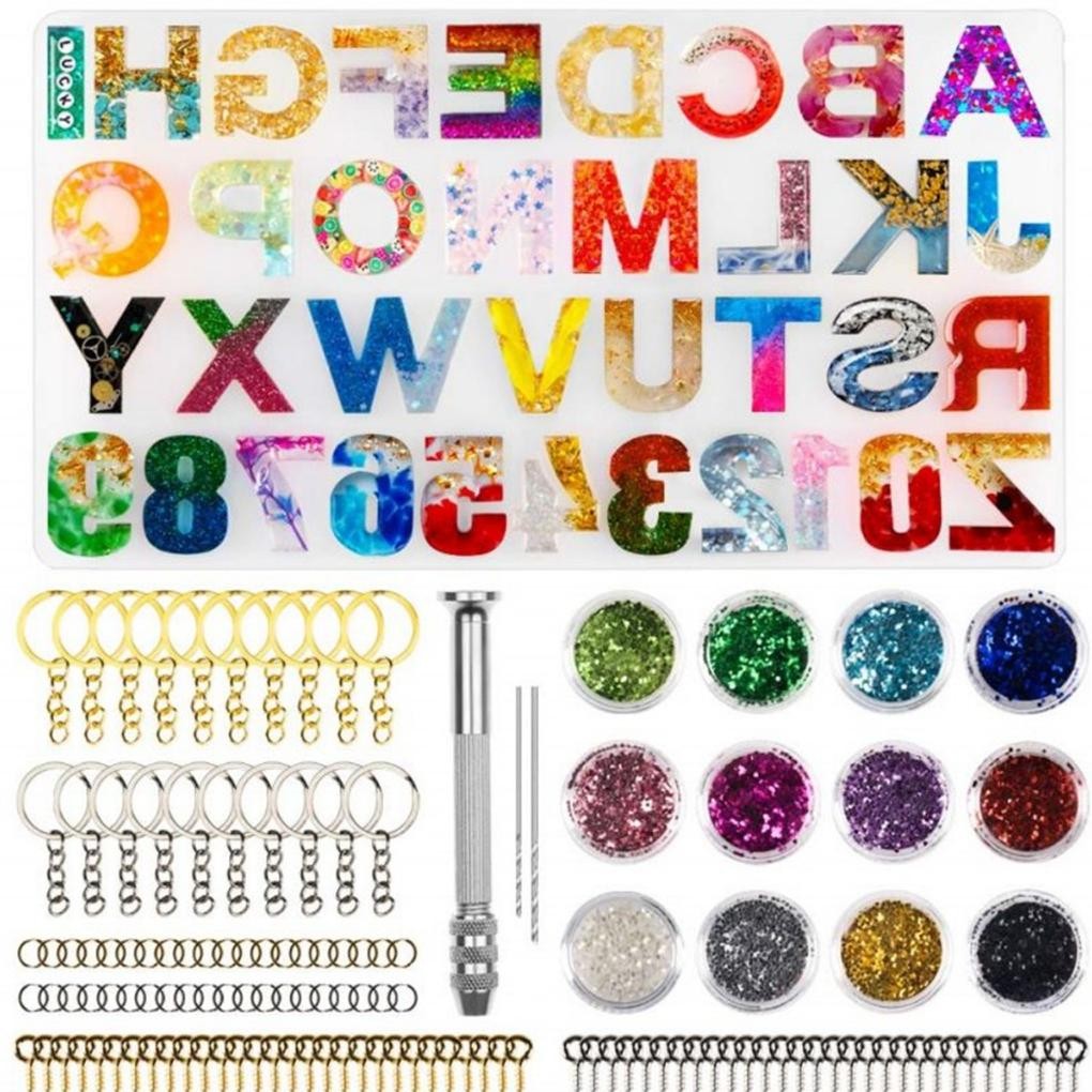 

Premium 236pcs Silikon Cetakan Resin Alphabet Kunci Cetakan Resin Huruf Alfabet Pendant Jewelry Silikon Mold Resin bentuk Ragam High Quality