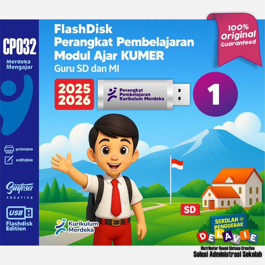 FLASHDISK RPP PERANGKAT PEMBELAJARAN SD/MI KELAS 1 MODUL AJAR KURIKULUM MERDEKA SINTESA CREATIVE