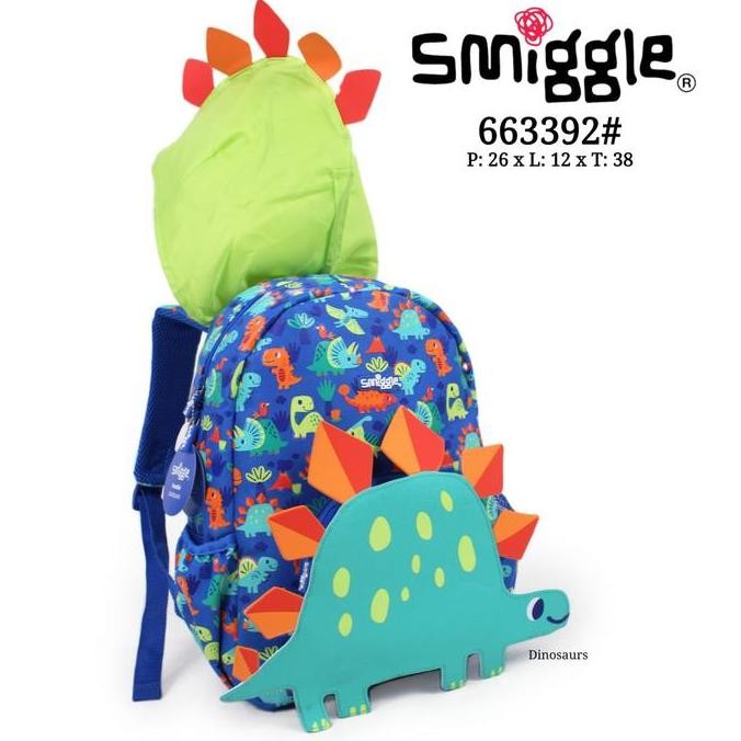 Tas Smiggle Junior Backpack Dino Stegosaur