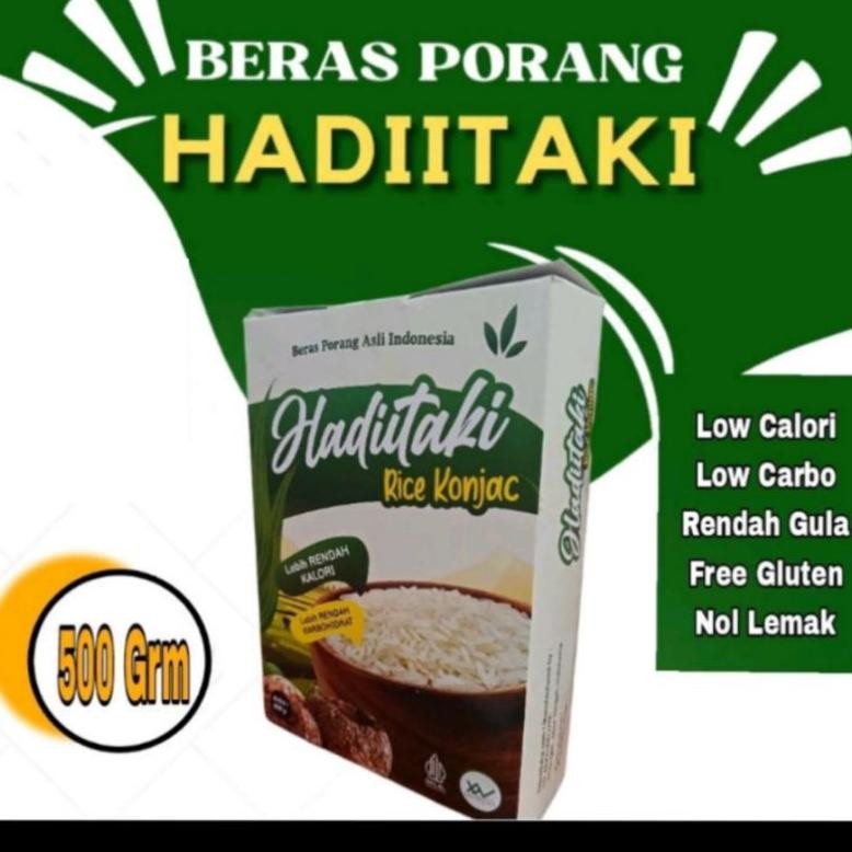 

Hadiitaki rice Konjac / beras porang shirataki 500 grm kemasan kotak