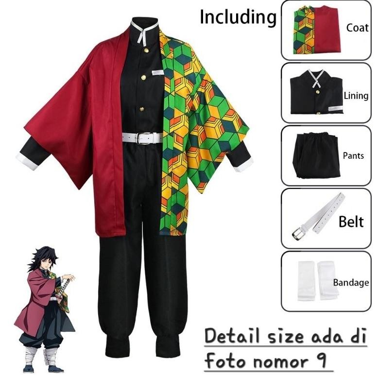 Ready ( Stok ) Cgcos Costume Set Kanao Shinobu Nezuko Tanjiro Giyyu Mitsuri Kanroji Kimetsu No Yaiba