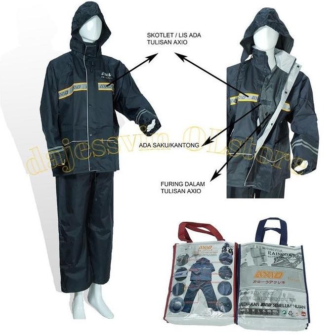 Promo//Cod Jas Hujan Axio 882 Europe Silver Series Original Asli 100 % Dewasa Pria Wanita Mantol Man