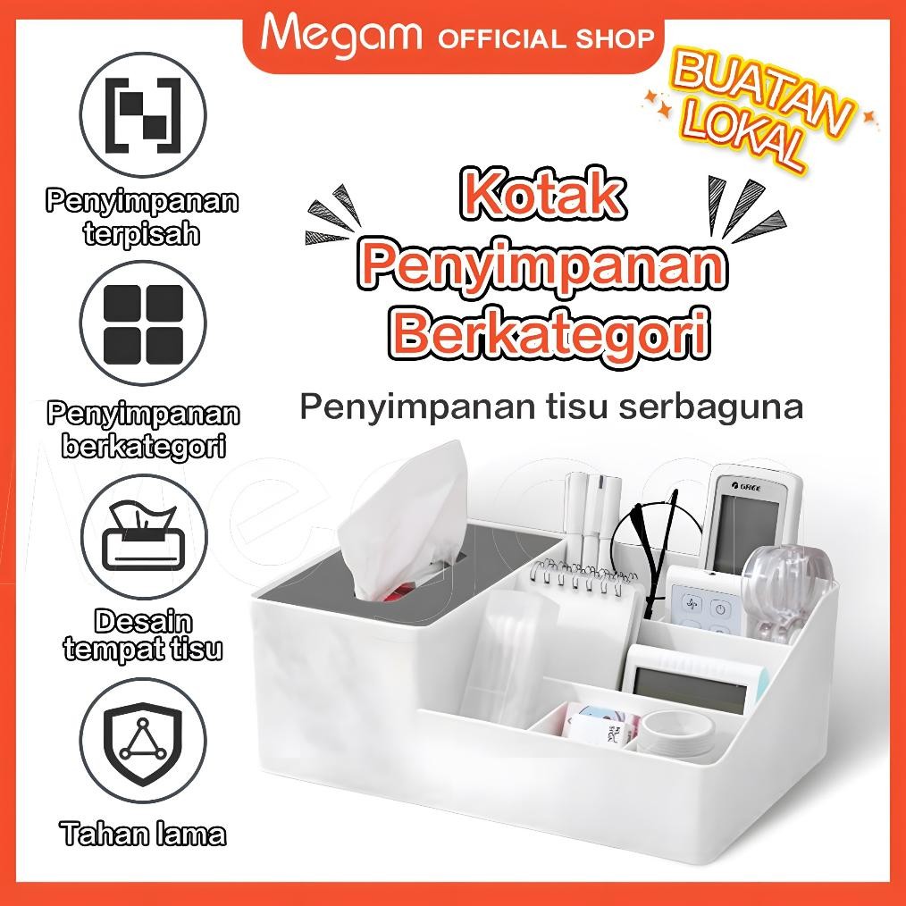 Megam Laci Meja Penyimpanan Aksesoriss / Alat Tulis Rak Laci Aesthetic Multifungsi HSB807