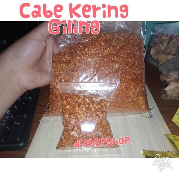 Cabe Kering Giling Murni 1kg + Daun Jeruk Edun