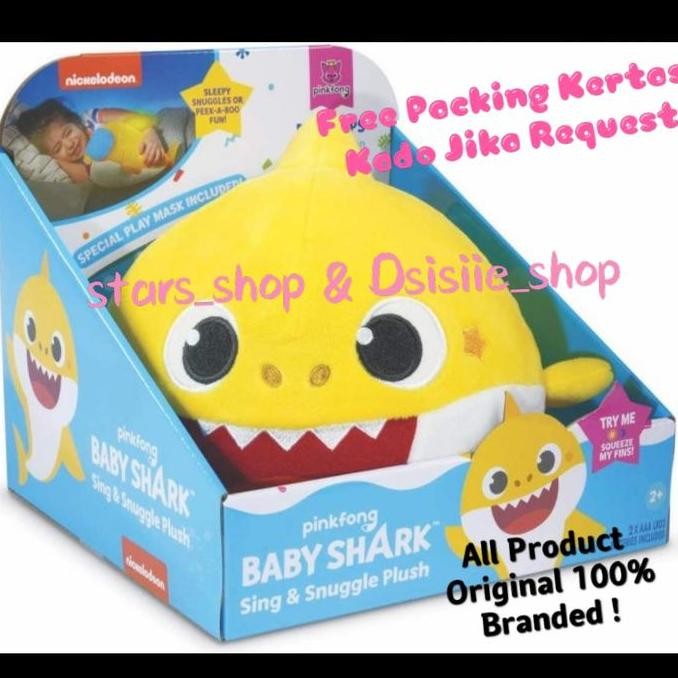 Pinkfong Baby Shark Sing And Snuggle Doll Original / Boneka Baby Shark