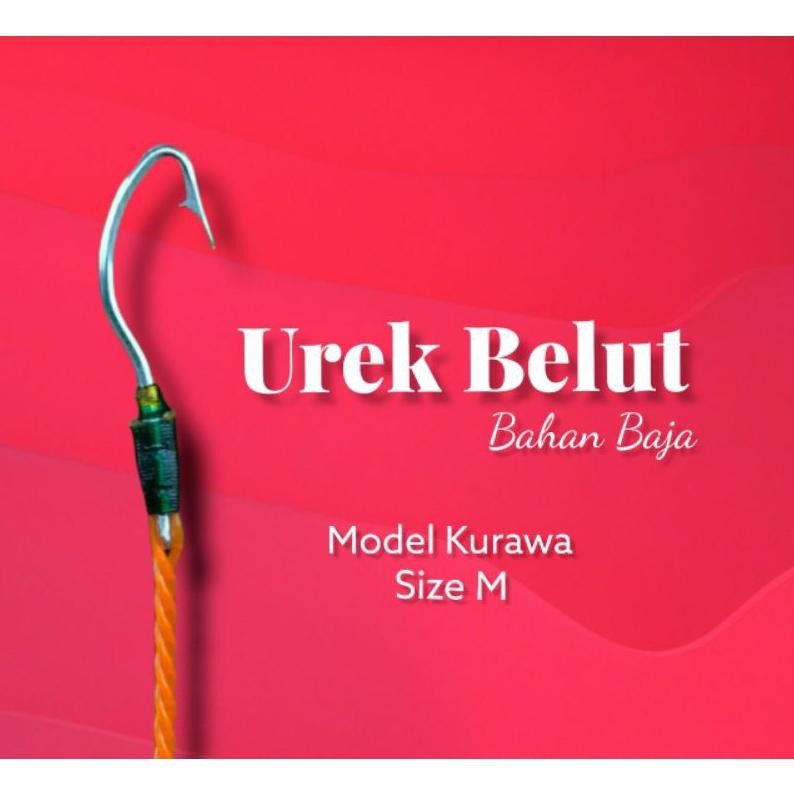 Original Pancing Belut Sawah Urek Baja India Murah Kail Sidat Tali Kuat Siap Pakai Kailp000G
