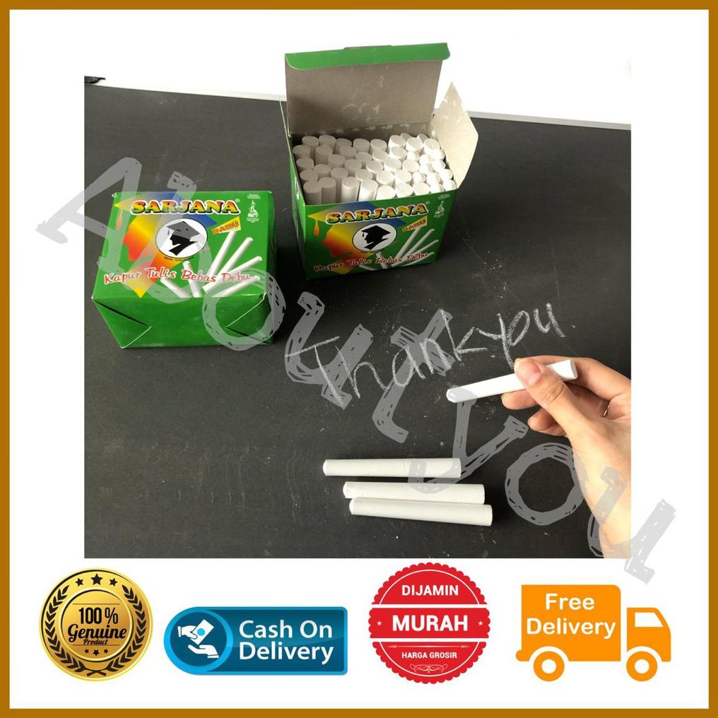 

Terbaru Kapur Tulis Papan Blackboard Chalk 1 Box Isi 50 Warna Putih Murah Premium