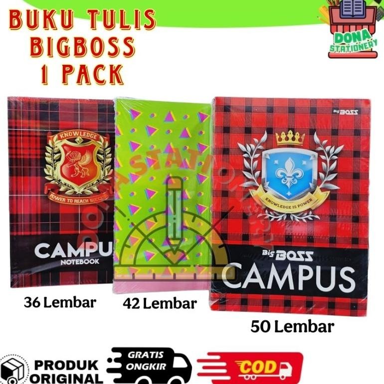 

[ PACK ] Buku Tulis BIG BOSS CAMPUS 50 LEMBAR | 36 LEMBAR | 42 LEMBAR | Buku TULIS BIGBOSS